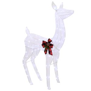 vidaXL 3D Weihnachtsrentier LOVIISA 200 LEDs Kaltwei&szlig; 96 x 40 x 140 cm
