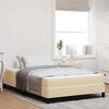 vidaXL Boxspringbett mit Matratze Creme 120 x 200 cm Stoff