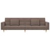vidaXL Schlafsofa 2-Sitzer mit 2 Kissen Taupe Stoff