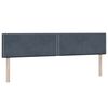 vidaXL Boxspringbett mit Matratzen Dunkelgrau 200x210 cm Samt