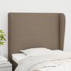 vidaXL Kopfteil mit Ohren Taupe 93x23x118/128 cm Stoff