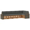 vidaXL Outdoor-Sofagarnitur 6 stk. Natur und Anthrazit Polyester