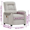 vidaXL Massagesessel Elektrisch Hellgrau Mikrofasergewebe