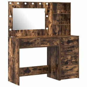 vidaXL Schminktisch mit Regal Braun 78,5 x 41 x 135 cm Holzwerkstoff