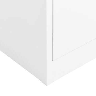 vidaXL Schließfachschrank Weiß 90x40x180 cm Stahl