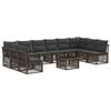 vidaXL Gartensofa-set 11 stk. Grau Poly-Rattan