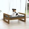 vidaXL Hundebett Honigbraun 55,5x45,5x28 cm Massivholz Kiefer