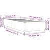 vidaXL Bettgestell Schwarz 90x200 cm Holzwerkstoff