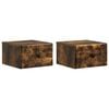vidaXL Wandmontierter Nachttisch 2 pcs Ger&auml;ucherte Eiche Holzwerkstoff