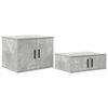 vidaXL Aufbewahrungsschrank 2 stk. Beton Grau 118 x 41 x 40 cm