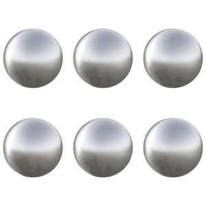 vidaXL Geb&uuml;rsteter Ball 6 stk. &Oslash; 7,5 cm Silber Edelstahl 201