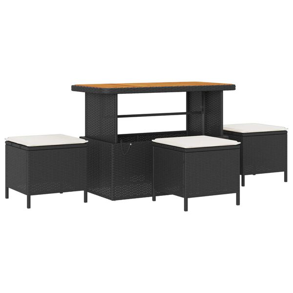 vidaXL Gartensofa-set 10 pcs Schwarz Poly-Rattan