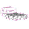 vidaXL Massivholzbett mit Regal ohne Matratze Wei&szlig; 140x190 cm