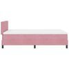 vidaXL Boxspringbett mit Matratze mit Kopfteil Rosa 120 x 200 cm Samt