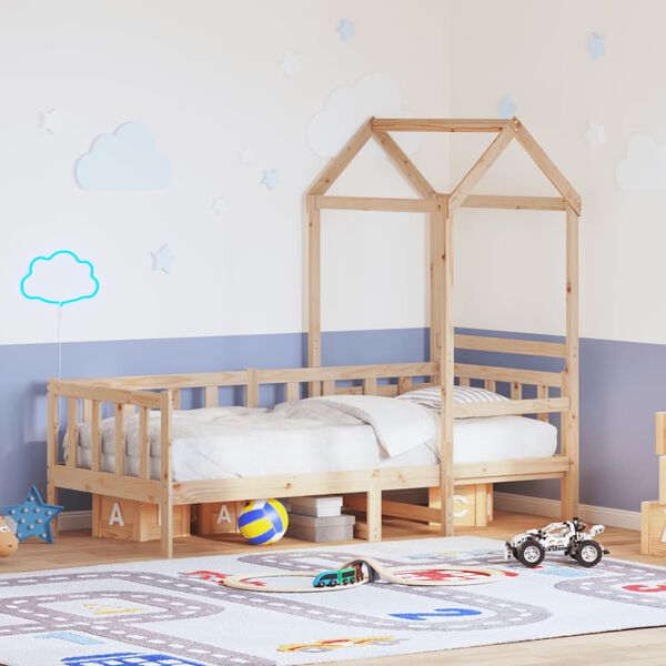 vidaXL Tagesbett mit Dach 80x200 cm Massivholz Kiefer