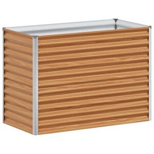 vidaXL Hochbeet Hellbraun 98 x 50 x 68 cm Verzinkter Stahl