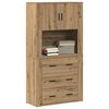 vidaXL Highboard Artisan-Eiche 80 x 33 x 150 cm Holzwerkstoff