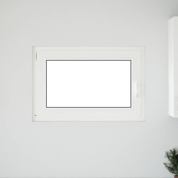 vidaXL Kellerfenster RISOR 90x60 cm Dreh Kipp DIN Links Wei&szlig;