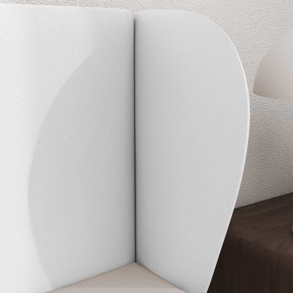 vidaXL Kopfteil Ohr Reinwei&szlig; 40 x 23 x 6 cm Schaum und Holzwerkstoff