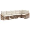 vidaXL Gartensofa-set 6 stk. Beige Poly-Rattan