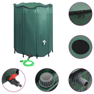 vidaXL Regenwassertank Faltbar mit Hahn 1000 L