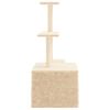 vidaXL Kratzbaum mit Sisal-Kratzs&auml;ulen Creme 110 cm