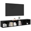 vidaXL TV-Schrankset 2 pcs Schwarz Eichen-Optik 37 x 35 x 107cm