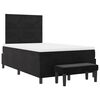 vidaXL Boxspringbett mit Matratze Schwarz 120 x 200 cm Samt