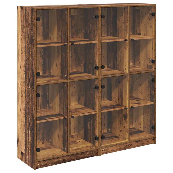 vidaXL Highboard 2 pcs Altholz 68 x 37 x 142 cm Holzwerkstoff