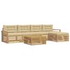 vidaXL Outdoor-Sofagarnitur 6 Stk. Wei&szlig; und Beige Polyester