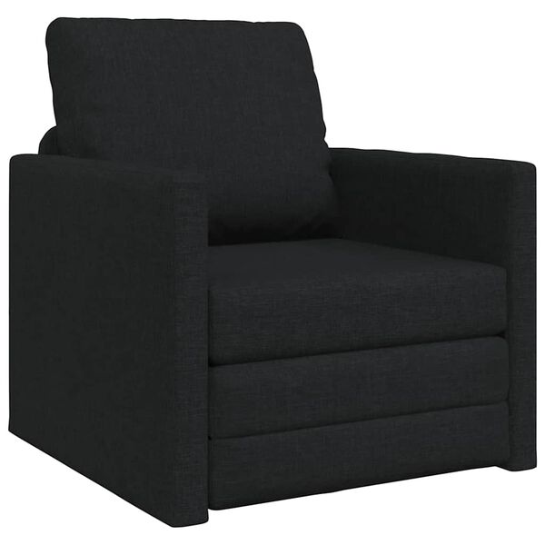 vidaXL Schlafsofa 60cm Schwarz Stoff
