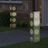 vidaXL Solar LED Weg Licht 2 pcs Silber Edelstahl