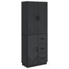 vidaXL Schrankset 2 pcs Schwarz Holzwerkstoff