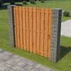 vidaXL Gartenzaun mit Gabionen-Pfosten Kiefernholz 180x180 cm
