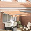 vidaXL Einziehbare Markise Gestreift Gelb und Orange 300 x 250 cm