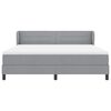 vidaXL Boxspringbett mit Matratze Hellgrau 180 x 200 cm Stoff