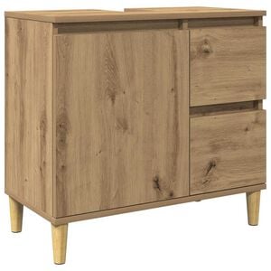 vidaXL Waschbeckenunterschrank Artisan-Eiche 65x33x60 cm Holzwerkstoff