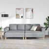 vidaXL Wohnzimmer Couch 3 pcs Hellgrau Polyester