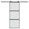 vidaXL Schiebet&uuml;r mit Beschlag 76x205 cm Hartglas & Aluminium