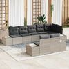 vidaXL Gartensofa-set mit Kissen 8 pcs Hellgrau Poly-Rattan