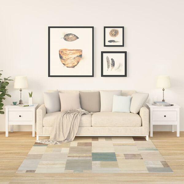 vidaXL Beistelltische 2 Stk. Weiß 50x50x49 cm Massivholz Kiefer