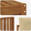 vidaXL Sofagarnituren 8 pcs Natur und Beige Massivholz Akazie