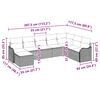 vidaXL Gartensofa-set mit Speicher 9 pcs Grau Poly-Rattan