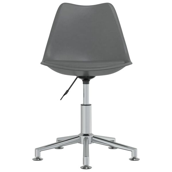 vidaXL Esszimmerst&uuml;hle 6 Stk. Drehbar Grau Kunstleder