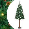 vidaXL Schlanker Weihnachtsbaum mit 300 LEDs mit St&auml;nder Gr&uuml;n 180 cm