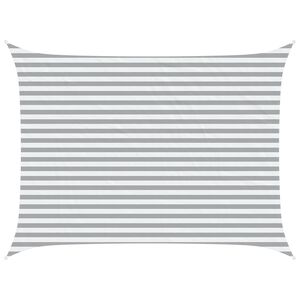 vidaXL Sonnensegel Hellgrau und Wei&szlig; 4 x 3 m 100 % Polyester Oxford