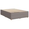 vidaXL Boxspringbett mit Matratze Taupe 160x200 cm Stoff