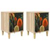 vidaXL Nachttisch ZAANDAM 2 stk. Sonoma-Eiche 36 x 33 x 50 cm