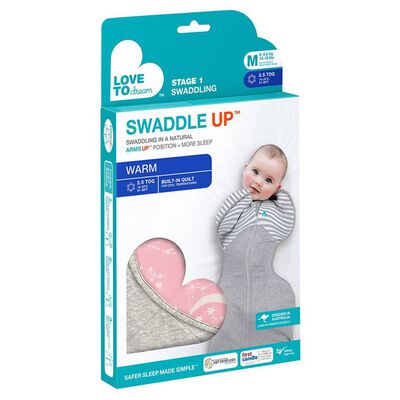 Love to Dream Baby Pucksack Swaddle Up Warm Stufe 1 M Rosa