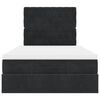 vidaXL Ottoman-Bett mit Matratzen & LEDs Schwarz 120x190 cm Samt